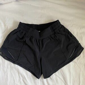 Lululemon Black Running Shorts - Size 6 - Like New